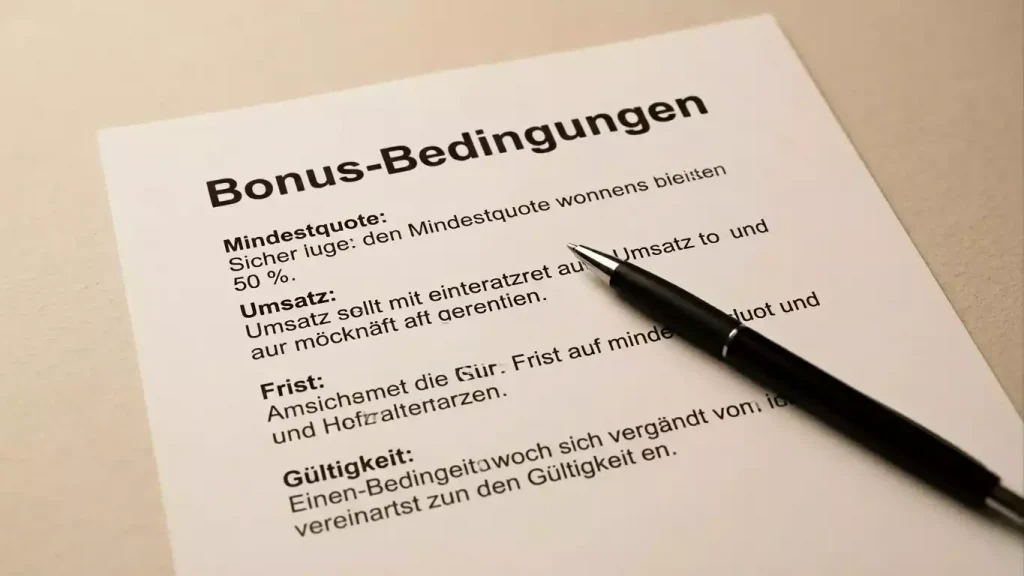 Beispieldarstellung eines Bonus-Angebots mit Umsatzbedingungen und Konditionen für Darts-Wetten