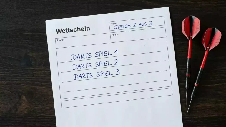 Systemwett-Schein mit drei PDC-Matches und 2-aus-3-Logik